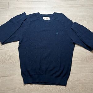 Original Penguin Men's Sweater Navy Pullover Long Sleeve Medium